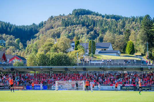 Spectators in the stands