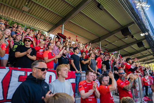 Spectators in the stands