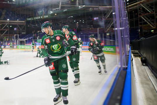 Färjestad Michael Lindqvist ahead the CHL game between