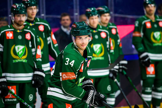 Färjestad Michael Lindqvist ahead the CHL game between
