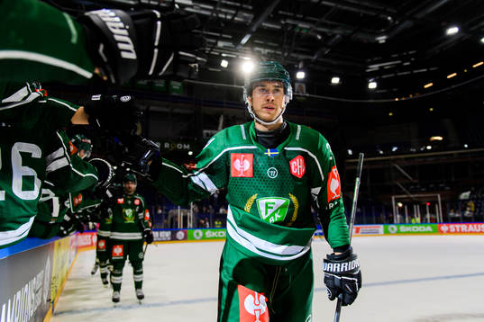 Färjestad Michael Lindqvist celebrates