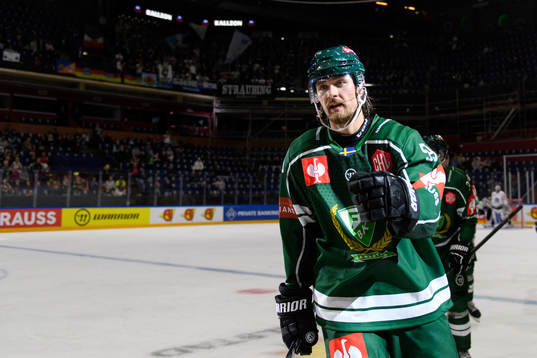 Linus Johansson of Färjestad celebrates