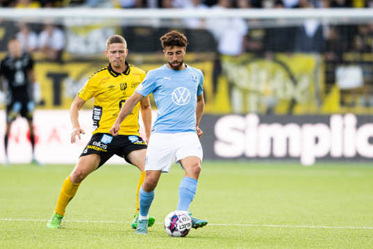 Elfsborgs André Ibsen Rømer och Malmö FFs Moustafa Zeidan