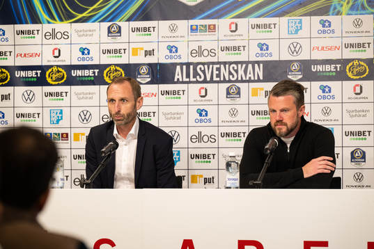 Malmö FFs tränare Andreas Goergson och Elfsborgs manager