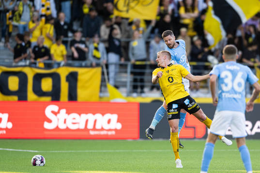 Elfsborgs Per Frick och Malmö FFs Lasse Nielsen