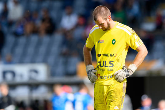 Skövdes målvakt Markus Fröjd deppar