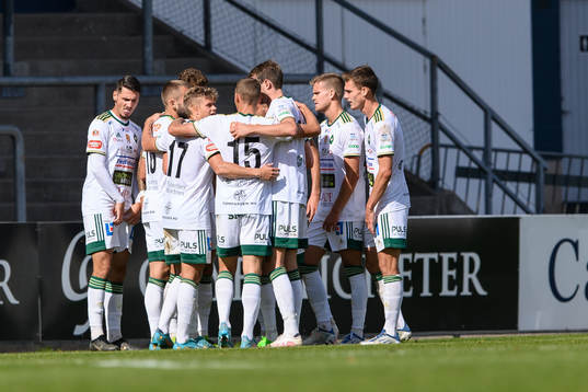 Skövdes spelare jublar
