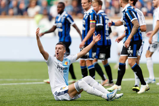 Djurgårdens Haris Radetinac reagerar