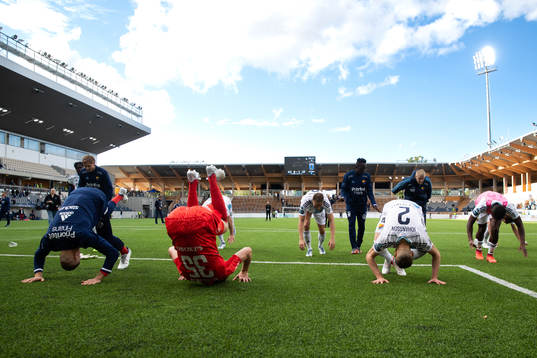 Djurgårdens spelare jublar