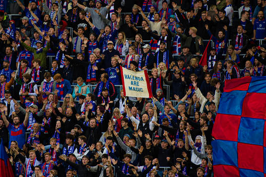Spectators in the stands