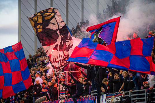 Spectators in the stands