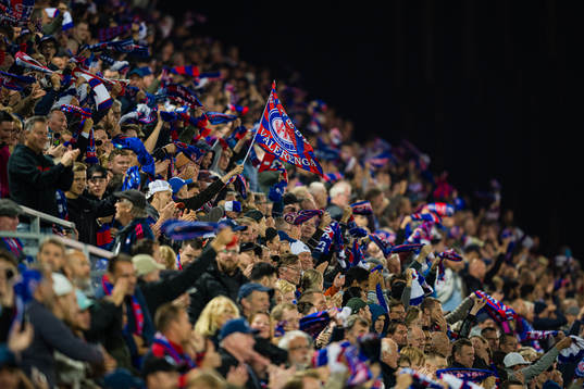Spectators in the stands