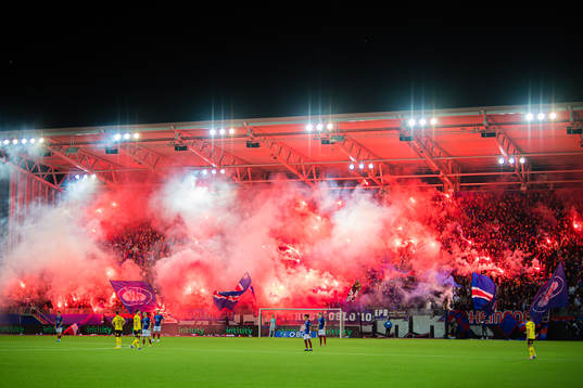Spectators in the stands