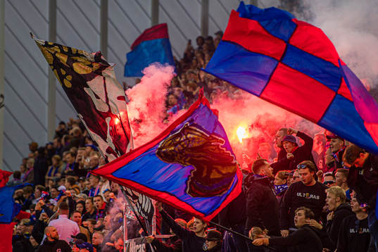 Spectators in the stands