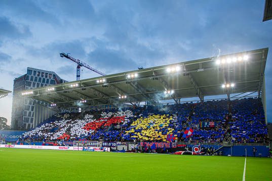 Spectators in the stands
