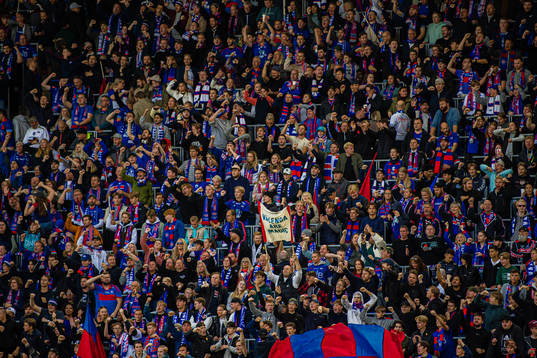 Spectators in the stands