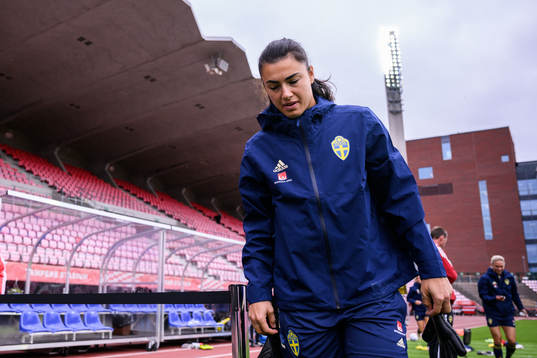 goalkeeper Zecira Musovic of the Swedish women's national