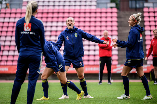 Magdalena Eriksson and Emma Kullberg of the Swedish women's