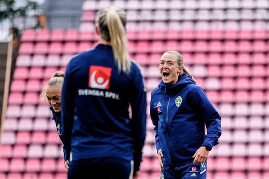 Hanna Bennison and Magdalena Eriksson of the Swedish
