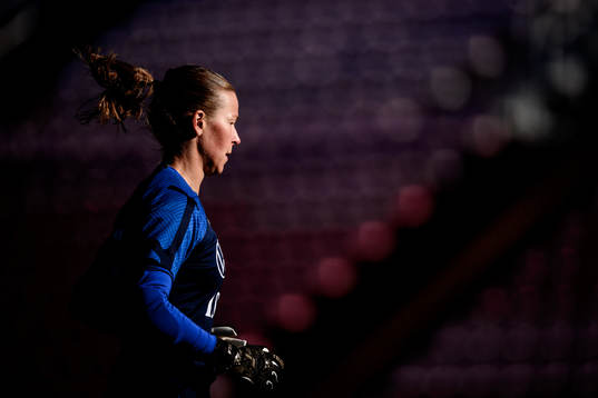 goalkeeper Tinja-Riikka Korpela of Finland's women's