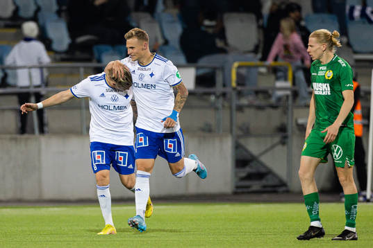 IFK Norrköpings Arnor Sigurdsson och Marco Lund Nielsen