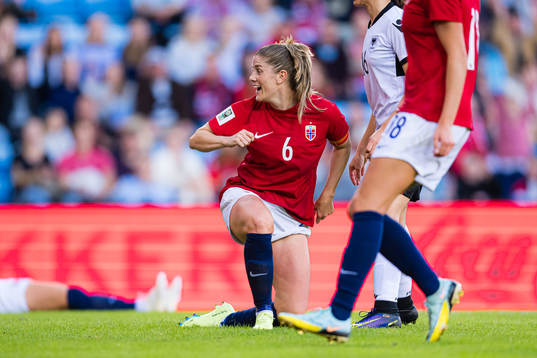 Maren Nævdal Mjelde of Norway celebrates