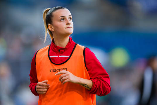 Mery Kalaja of Albania warms up