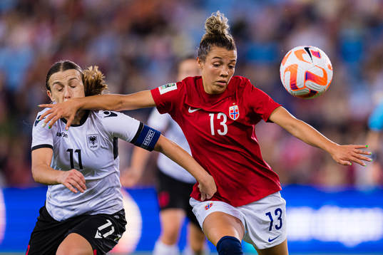 Megi Doci of Albania and Celin Bizet Ildhusøy of Norway