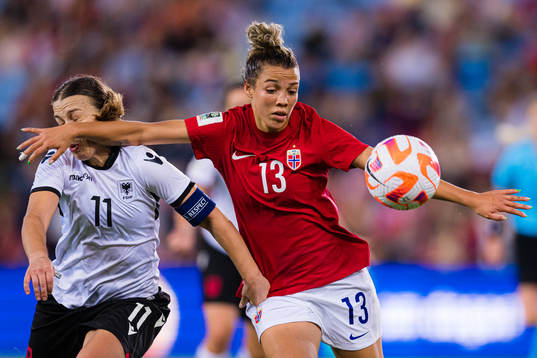 Megi Doci of Albania and Celin Bizet Ildhusøy of Norway