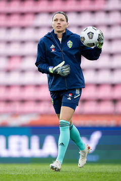 Goalkeeper Jennifer Falk of Sweden