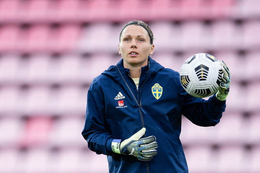 Goalkeeper Jennifer Falk of Sweden