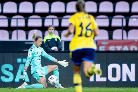 Goalkeeper Jennifer Falk of Sweden