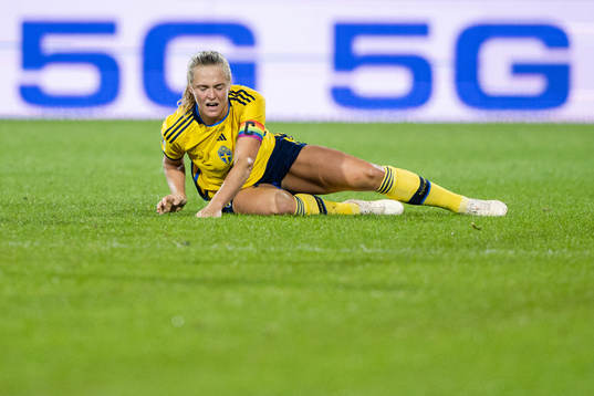 Magdalena Eriksson of Sweden in pain