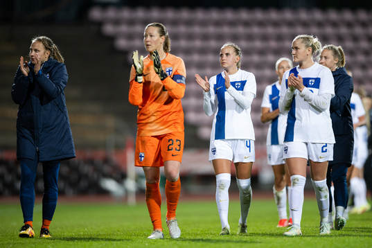 Players of Finland celebrate
