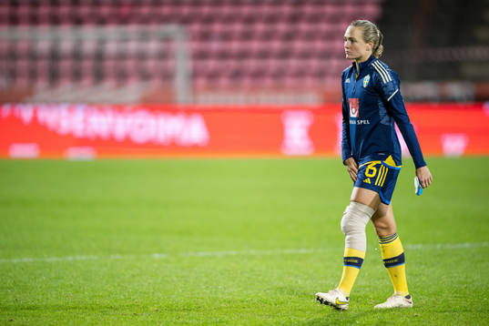 Magdalena Eriksson of Sweden in pain