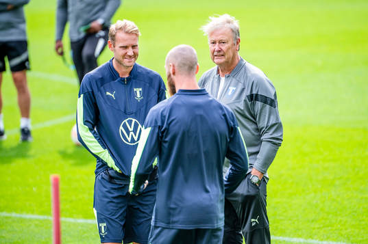 Head coach Åge Hareide, Ola Toivonen and Jo Inge Berget