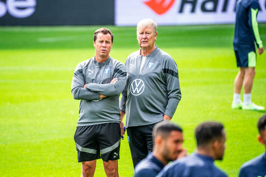 Daniel Andersson, head of sports and head coach Åge Hareide