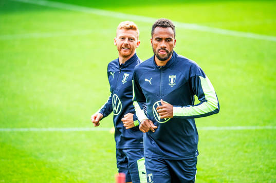 Anders Christiansen and Isaac Kiese Thelin