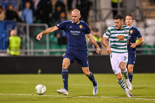 Marcus Danielson of Djurgården and Aaron Greene of