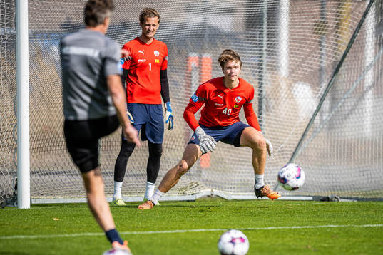 Målvakt Anders Lindegaard och målvakt Nils Arvidsson