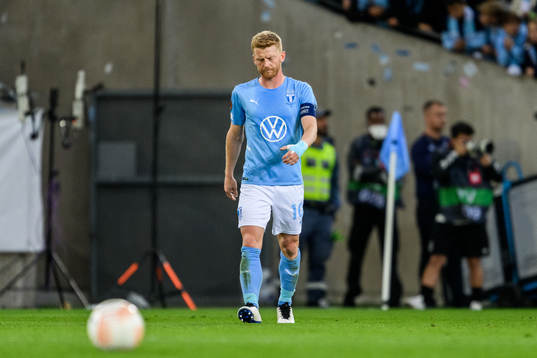 Anders Christiansen of Malmö FF looks dejected