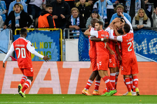Bruno Rodrigues of Braga celebrates