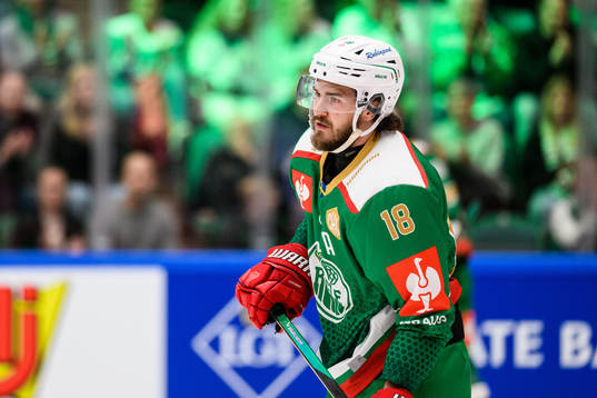 Dennis Everberg of Rögle looks dejected