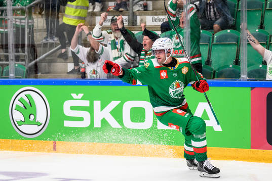 Kim Rosdahl of Rögle celebrates