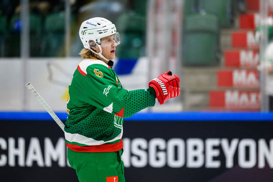 Tony Sund of Rögle celebrates
