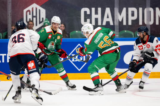 Adam Engström of Rögle scores the 5-1 goal