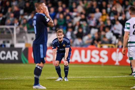 Hampus Finndell of Djurgården reacts towards Victor