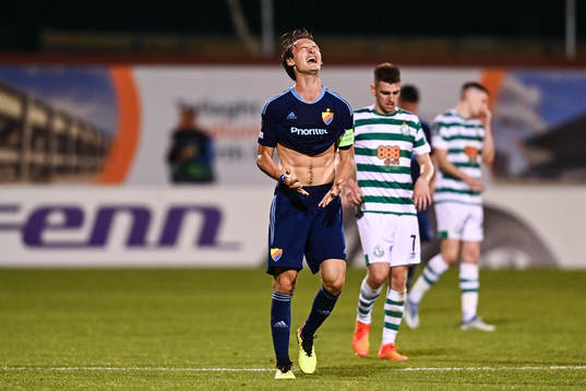 Hjalmar Ekdal of Djurgården looks dejected