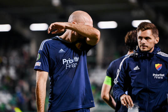 Marcus Danielson of Djurgården looks dejected