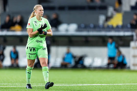 Umeås målvakt Agnes Granberg deppar
